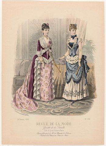 Revue de la Mode, Gazette de la Famille, 8 March 1885, 14th Year, No. 688: Jupons & Corsets (...), P. Deferneville, 1885 Canvas Print