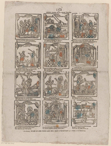 Biblical figures uyt het Nieuwe Testament, widow Hendrik van der Putte, 1765 - 1767 Canvas Print