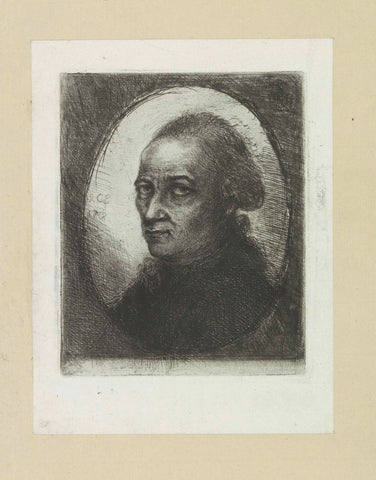 Self-portrait of Jan Chalon, Jan Chalon, 1802 Canvas Print