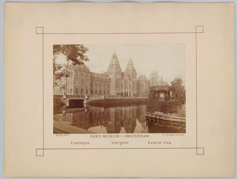 Plate of the north façade of the Rijksmuseum, 1885 - 1902 Canvas Print