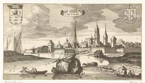 View of Tholen, Gaspar Bouttats, 1679 Canvas Print