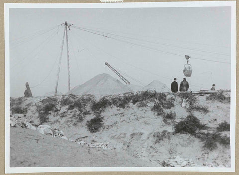 The air raid shelters at Heemskerk under construction, 1939 - 1941 Canvas Print