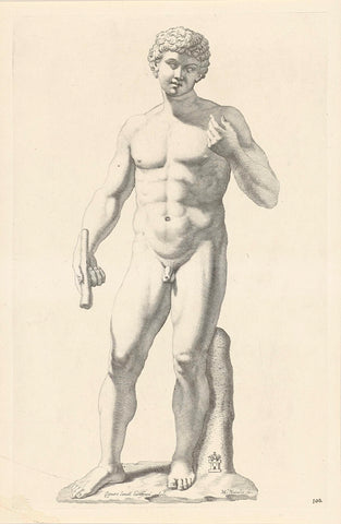 Statue of a naked Paris, Michel Natalis, 1640 Canvas Print