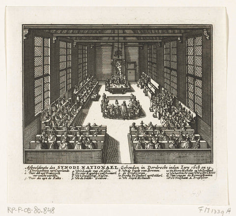 The Synod of Dordrecht, 1618-1619, anonymous, 1696 - 1700 Canvas Print