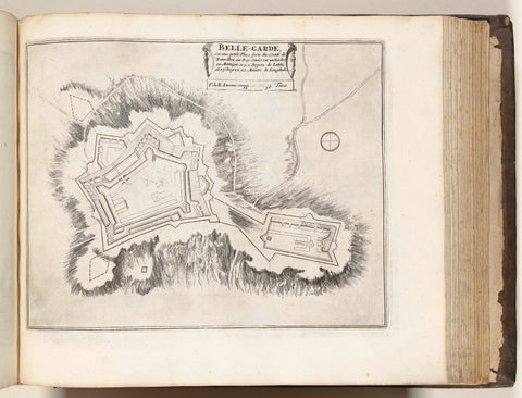 Map of Bellegarde, ca. 1693-1696, anonymous, 1693 - 1696 Canvas Print