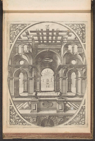 View of a gate with vaults, Johannes or Lucas van Doetechum, 1601 Canvas Print