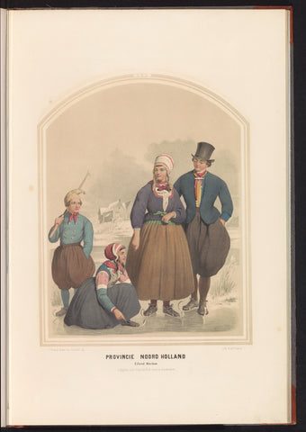 Costume of the island of Marken in North Holland, 1857, Ruurt de Vries, 1857 Canvas Print