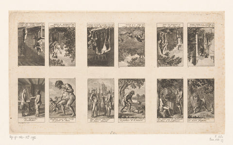 Twelve performances from the fables of Gellert, Daniel Nikolaus Chodowiecki, 1792 Canvas Print