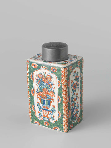 Tea can with tin lid, 1500 - 1950 Canvas Print