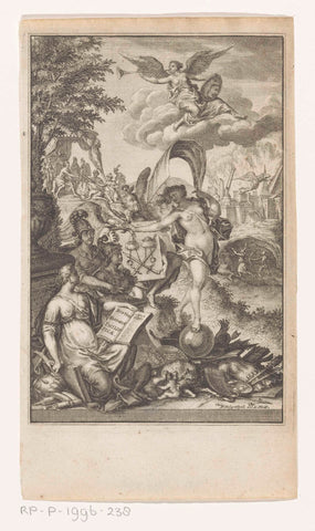 Allegory on the victory over Macedonia, François van Bleyswijck, 1719 Canvas Print