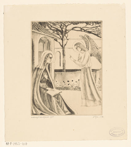 Annunciation, Lodewijk Schelfhout, 1930 Canvas Print