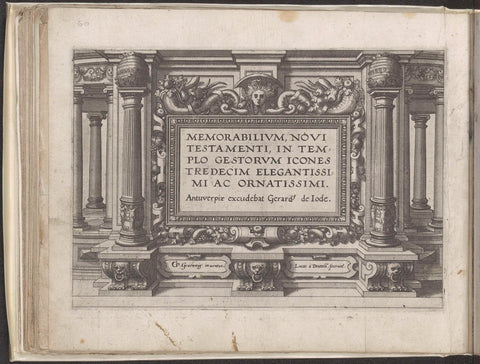 Memorabilium, novi testamenti, in templo gestorum icones tredecim elegantissimi ac ornatissimi, Lucas van Doetechum, 1570-1574 Canvas Print