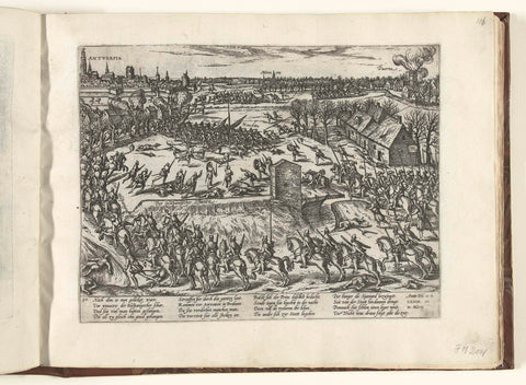 Battle of Borgerhout, 1579, Frans Hogenberg, 1579 - 1581 Canvas Print