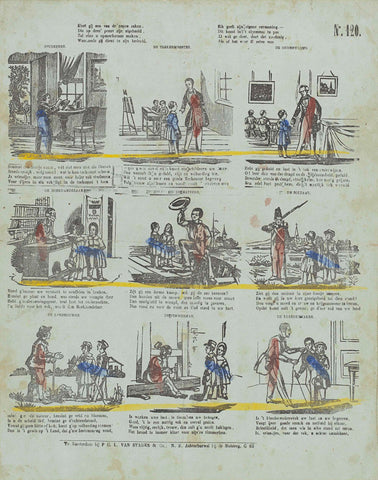 Do you choose one of the nine things, / Which are depicted on deez's print [(...)], P.C.L. van Staden & Co., 1850 - 1870 Canvas Print