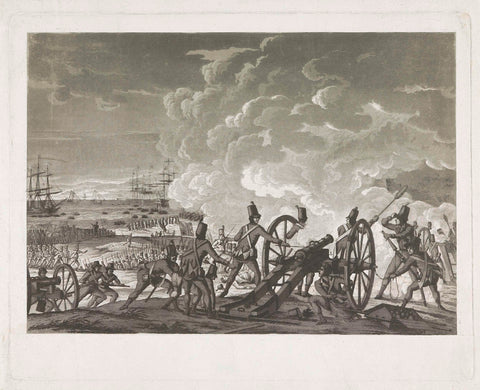 Landing of the British on Walcheren, 1809, A. Lutz, 1809 Canvas Print