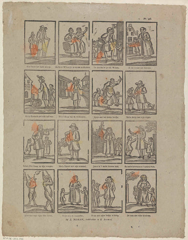 Various figures, Johan Noman, 1806 - 1830 Canvas Print