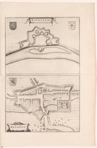 Fortress maps of Fort Crèvecoeur, Ravenstein and Helmond, anonymous, 1652 Canvas Print