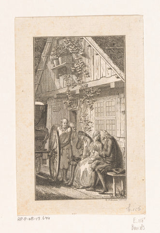 Sebaldus Nothanker met zijn dochter Mariane, Daniel Nikolaus Chodowiecki, 1776 Canvas Print