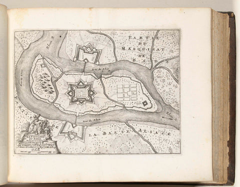 Map of Fort Louis, ca. 1695, anonymous, 1695 - 1697 Canvas Print