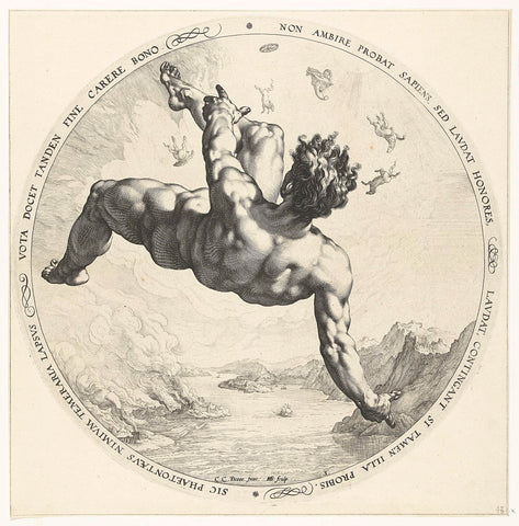 Phaeton, Hendrick Goltzius, 1588 Canvas Print