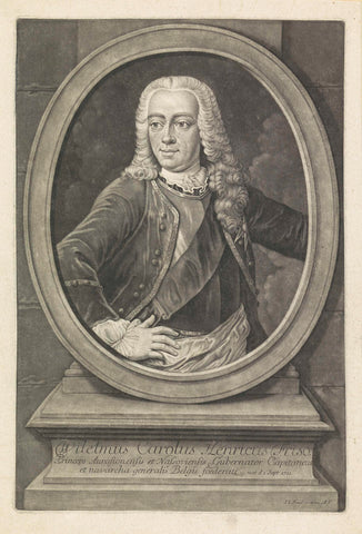 Portret van Willem IV, prins van Oranje-Nassau, Johann Jacob Haid, c. 1726 - 1767 Canvas Print