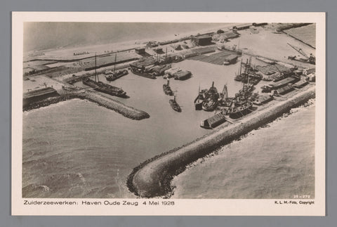 Zuiderzeewerken: Haven Oude Zeug 4 May 1928, Fototechnische Dienst K.L.M., 1928 Canvas Print