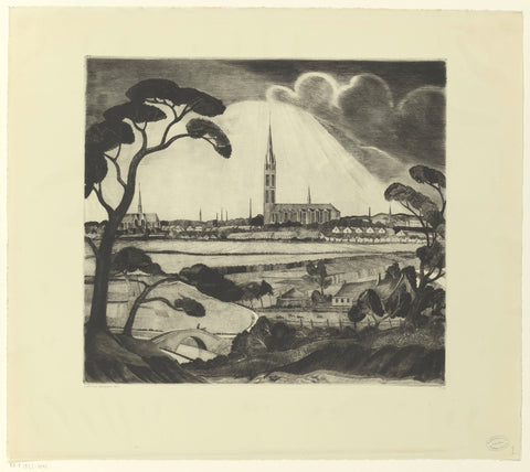 Hilversum and surroundings, Lodewijk Schelfhout, 1926 Canvas Print