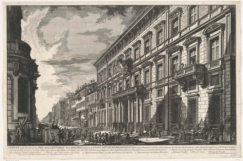 Palazzo Mancini te Rome, Giovanni Battista Piranesi, 1748 - 1778 Canvas Print