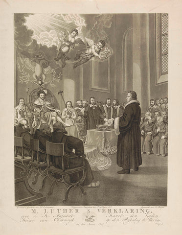 Luther op de Rijksdag te Worms, 1521, Dirk Sluyter, 1819 Canvas Print