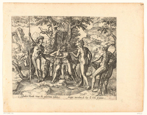 Judgment of Paris, Pieter Jalhea Furnius, in or before 1571 Canvas Print