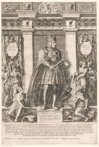 Portrait of Emperor Maximilian I, Gaspare Oselli, 1569 Canvas Print