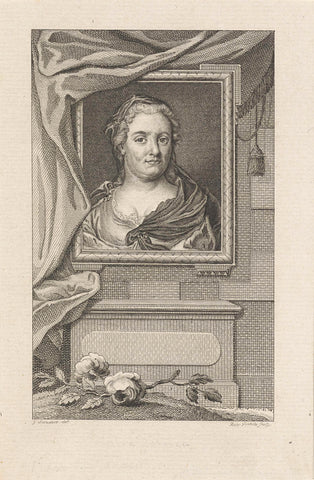 Portrait of Maria Louisa of Hesse-Kassel, Reinier Vinkeles (I), c. 1762 - 1816 Canvas Print