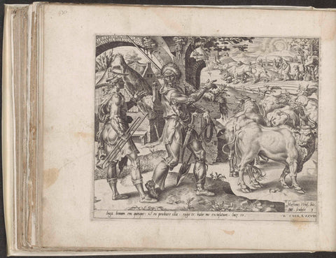 Second pretext: the new oxen, Dirck Volckertsz. Coornhert, 1558 - 1559 Canvas Print