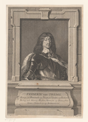 Frederick III of Denmark, Odoard Helmont von Lode, 1756 Canvas Print