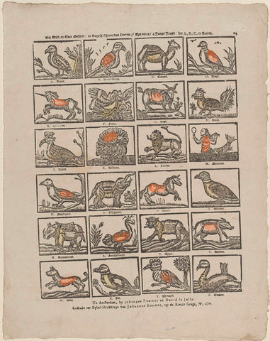 This game and tam gediert / and birds clean of feathers // Are to teach you / ô young youth / it A, B, C, Johannes Bouwer and David le Jolle (II), 1809 - 1814 Canvas Print