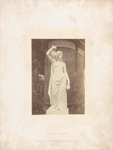 Sculptuur van Rebekka door Edward Davis, tentoongesteld op de International Exhibition in 1862, William England (attributed to), 1862 Canvas Print