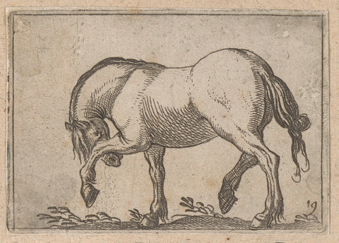 Clawing horse used to the left, Antonio Tempesta, 1565 - 1630 Canvas Print