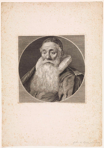 Bust portrait of the preacher Gellius de Bouma, Daniel Friday, 1780 - 1822 Canvas Print