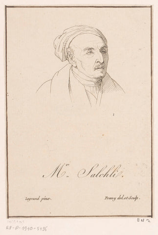 Portrait of Mister Salchli, Jacques Noël Marie Frémy, 1815 - 1817 Canvas Print