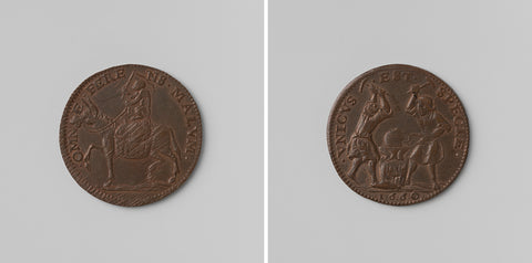 Copper medal, anonymous, 1660 Canvas Print