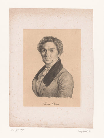 Portrait of Louis Choris, Louis Choris, Pierre Langlumé, 1822 Canvas Print