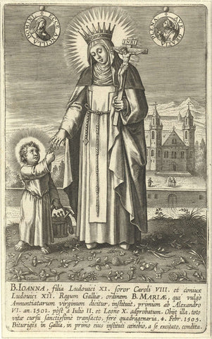 Saint Joanna of France, Adriaen Collaert, 1608 Canvas Print