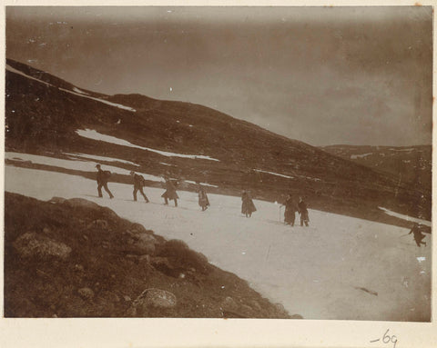 During a walk high in the mountains on a glacier in the Harz, Geldolph Adriaan Kessler, c. 1903 Canvas Print