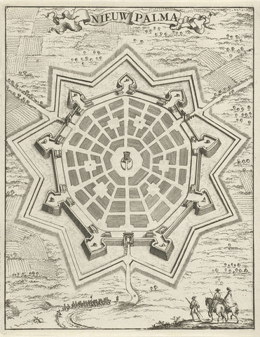 Map of Palmanova, Jan Luyken, 1682 Canvas Print