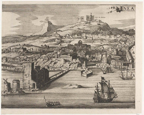 View of Naples (sheet 2), Jan van de Velde (II), 1618 Canvas Print