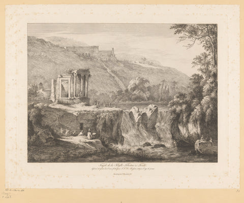 View of the Temple of Vesta, Jean Jacques de Boissieu, 1809 Canvas Print