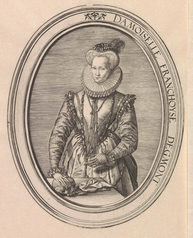 Portrait of Françoise van Egmond, Hendrick Goltzius, c. 1580 - c. 1590 Canvas Print