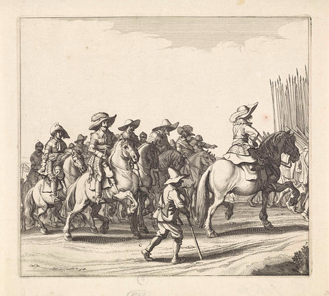 Exodus of the Spanish army from Maastricht, 1632 (plate 5), Jan van de Velde (II), 1632 Canvas Print