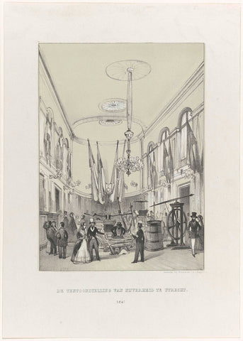 The exhibition of industry in Utrecht. 1847, anonymous, 1847 Canvas Print