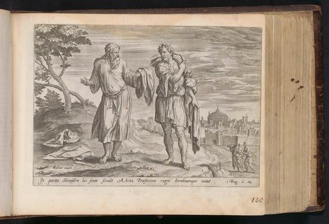 Jerobeam and the prophet Achia, Hans Collaert (I) (attributed to), 1646 Canvas Print